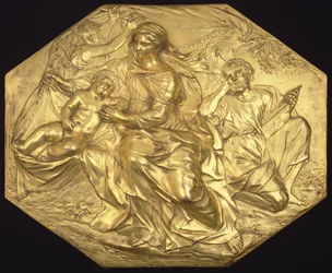 Le repos pendant la fuite en Égypte, relief, c.1635-40